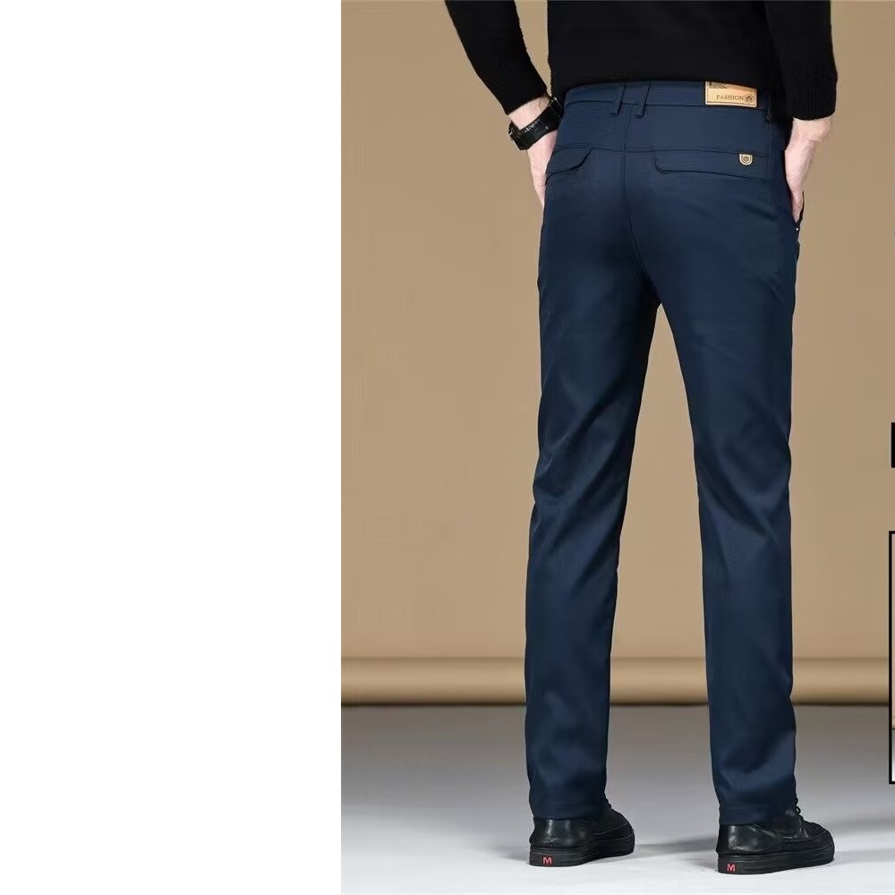 男士直筒修身秋冬季新款休闲裤弹力轻奢耐磨潮牌商务宽松百搭长裤