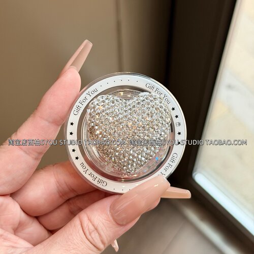 满钻爱心磁吸支架亚克力手机伸缩支架新款创意个性好看可爱气质女