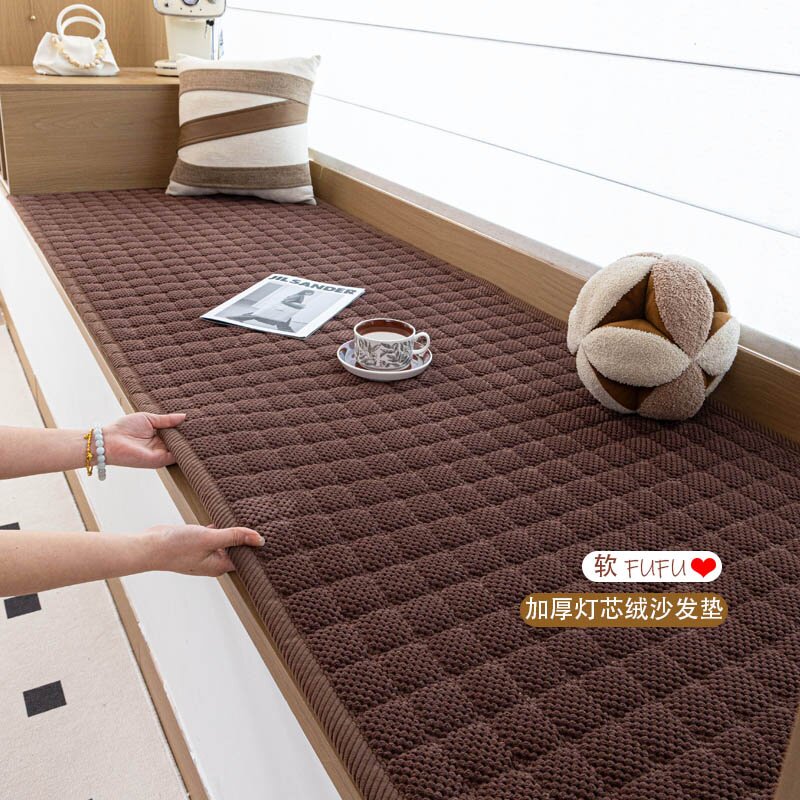 加厚灯芯绒中古风飘窗垫50*50cm