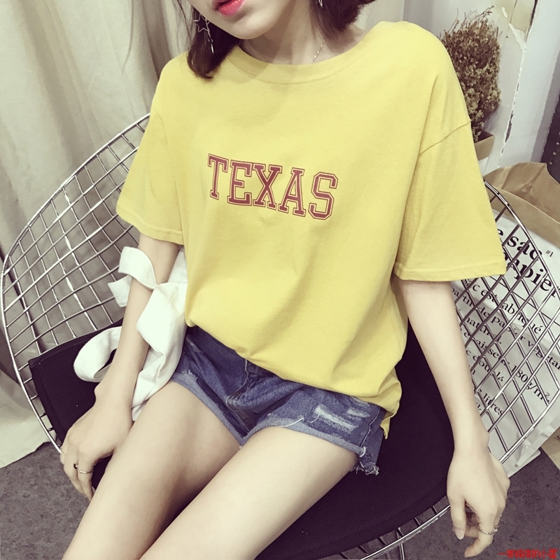 尚2019新款夏装潮韩版印花宽松大码短袖T恤女百搭打底衫学生上衣|msdalam kategori Butik wanita / wanita, baju-T - dari Buy2taobao.com untuk memberikan perkhidmatan ejen Taobao profesional membeli