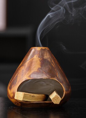 秘鲁圣木palo santo holder鼠尾草燃烧器托盘支架陶瓷香薰炉