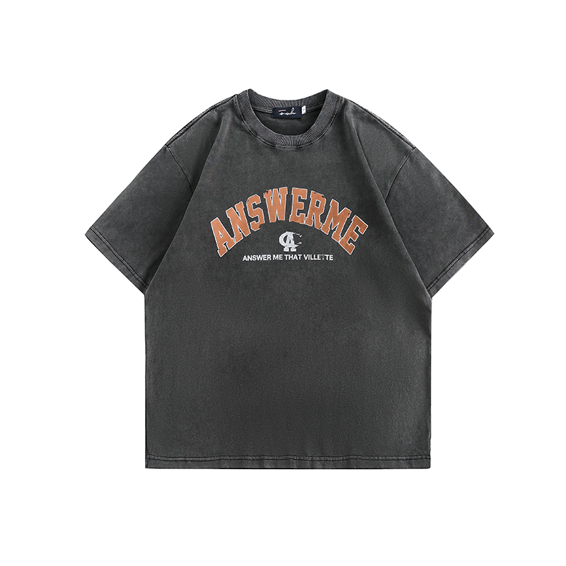 ANSWERME391白底图T223水洗印花短袖T恤P58控75，男装T恤，新杭派391(FUSEEHO 391)
