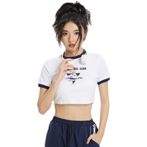 ANSWER ME 模特图 T134 夏款女装辣妹风短款T恤P40图片