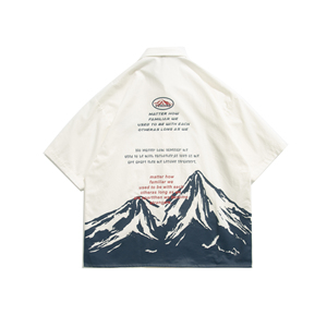 展开平铺图 CS26 雪山短袖衬衫 P70图片