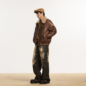ANSWER ME 391 模特图 MY142 冬季皮绗线棉服 P215图片