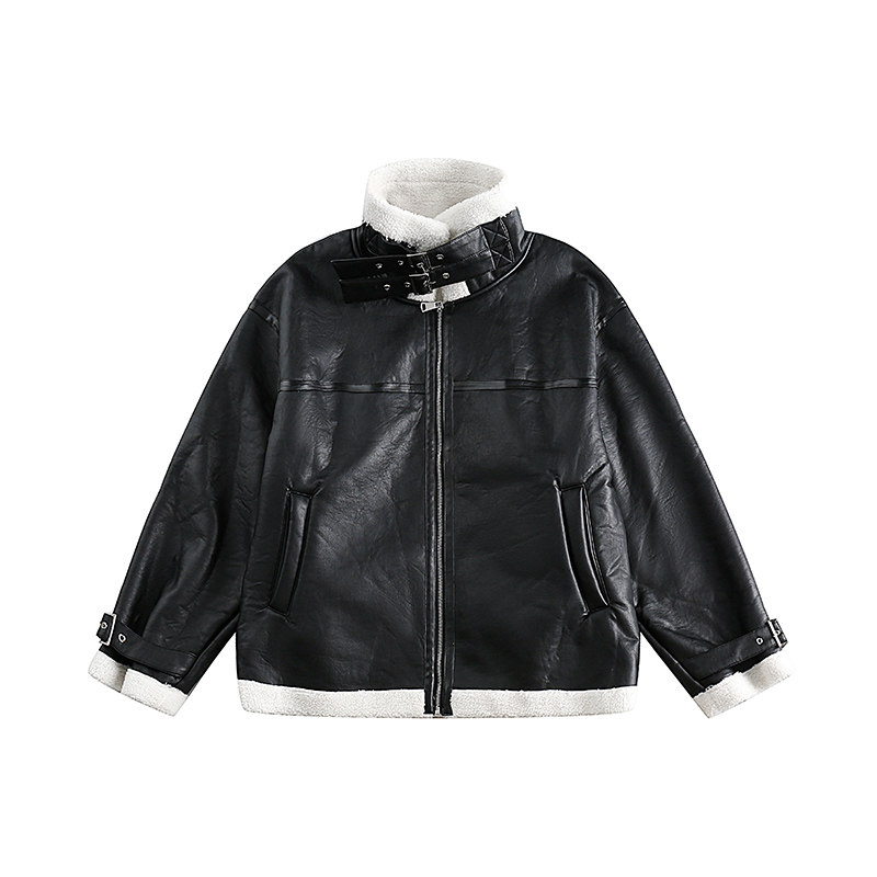 白底图 MY132 冬季皮毛一体羊羔毛飞行员夹克棉服 P215 控265图片