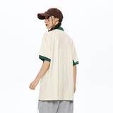 模特图POLO09LOGO印花撞色POLOP65，男装Polo衫，新杭派391(FUSEEHO 391)