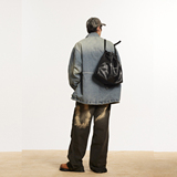 ANSWERME391模特图MY143冬季中长款牛仔棉服P225，男装棉衣，新杭派391(FUSEEHO 391)