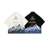 展开平铺图CS26雪山短袖衬衫P70，男装衬衫，新杭派391(FUSEEHO 391)