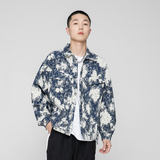 模特图W165花卉面料夹克P120140，男装夹克，新杭派391(FUSEEHO 391)