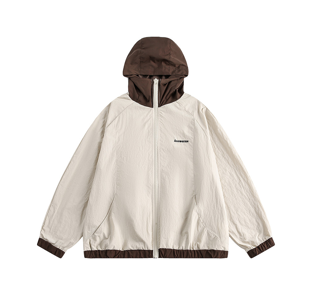 ANSWERME391白底图FS011夏季时尚撞色防晒服P105，男装防晒衣，新杭派391(FUSEEHO 391)