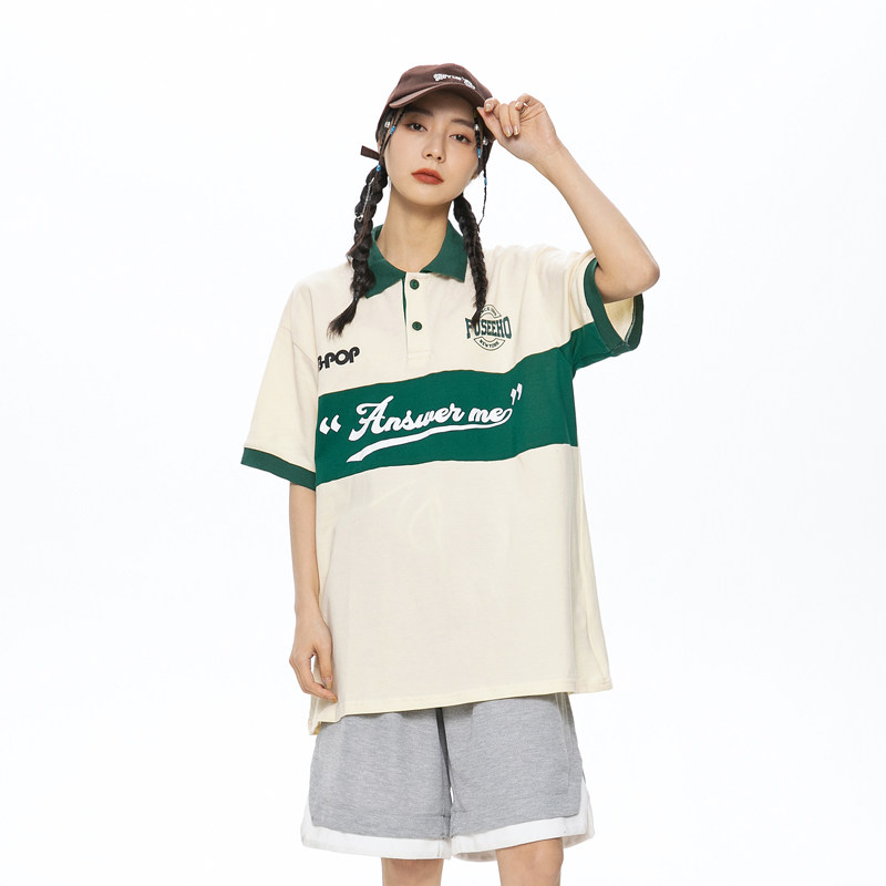 模特图  POLO09 LOGO印花撞色POLO P65图片
