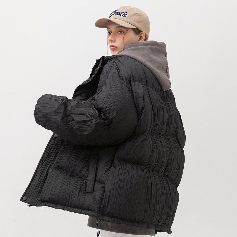 模特图MY105冬季新款褶皱不规则绗线棉服P170控价229,男装棉衣,新杭派391(FUSEEHO 391)