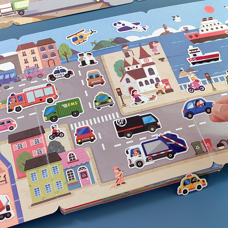 3到6岁交通工具果冻贴纸书
