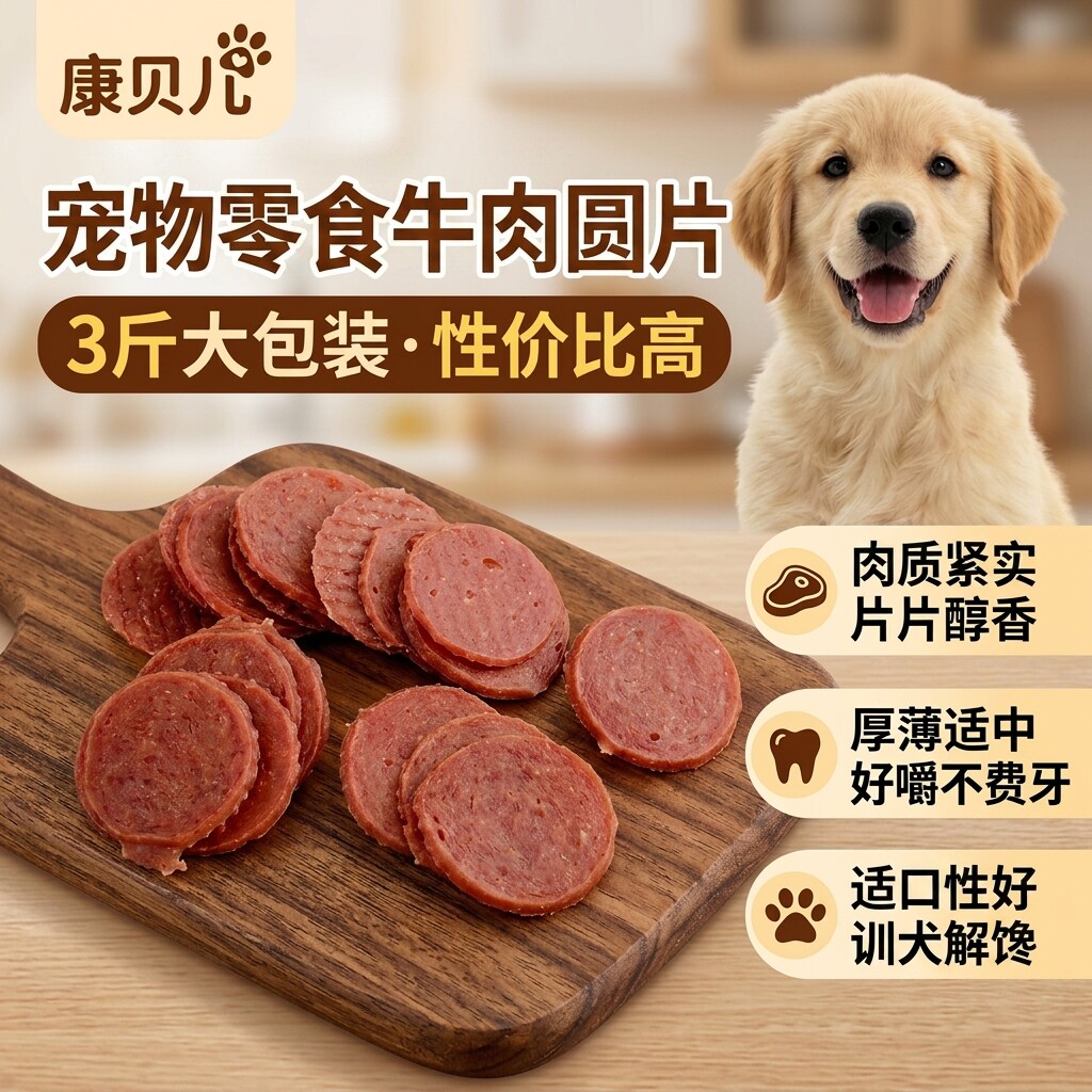 牛肉圆片狗零食奖励磨牙解馋