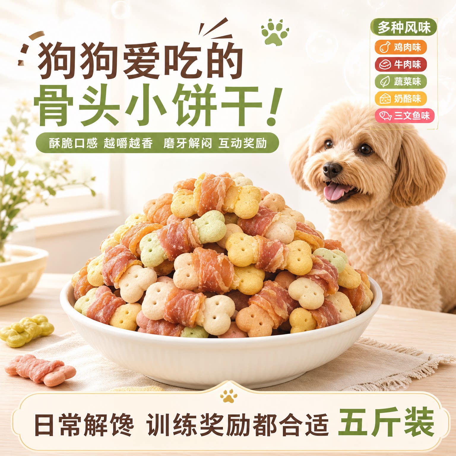 宠物狗狗零食饼干幼犬磨牙饼干正品成犬训练奖励狗零食鸡肉缠饼干