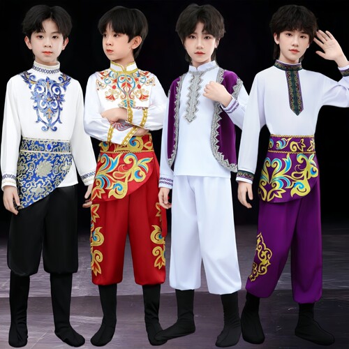 男童新疆维族回族塔塔尔族演出服