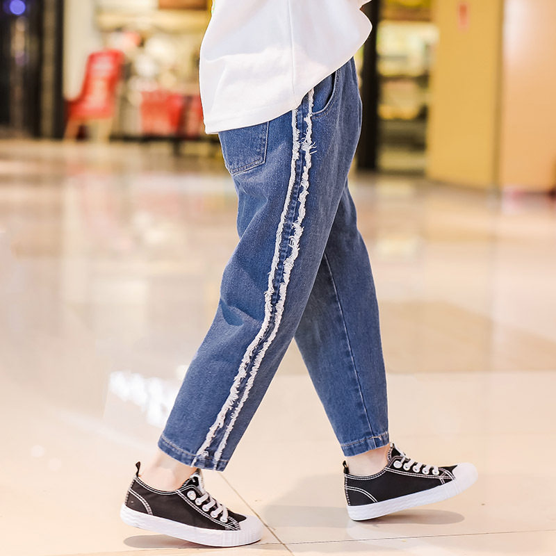 儿童春季裤子女童加潮休闲裤外穿加潮八岁三层棉裤帅气13大童15岁