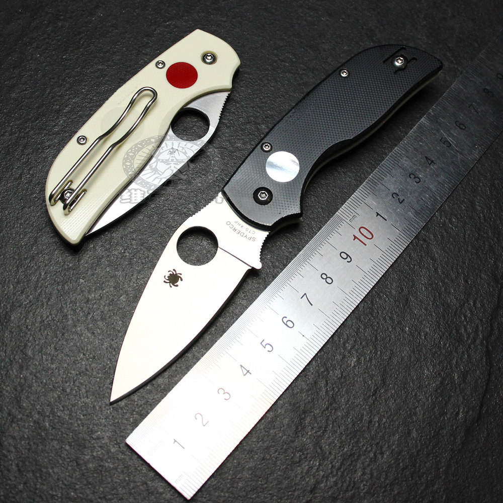 美国spyderco蜘蛛c152系列ctx-xhp高级粉末钢edc小折刀日月同辉款