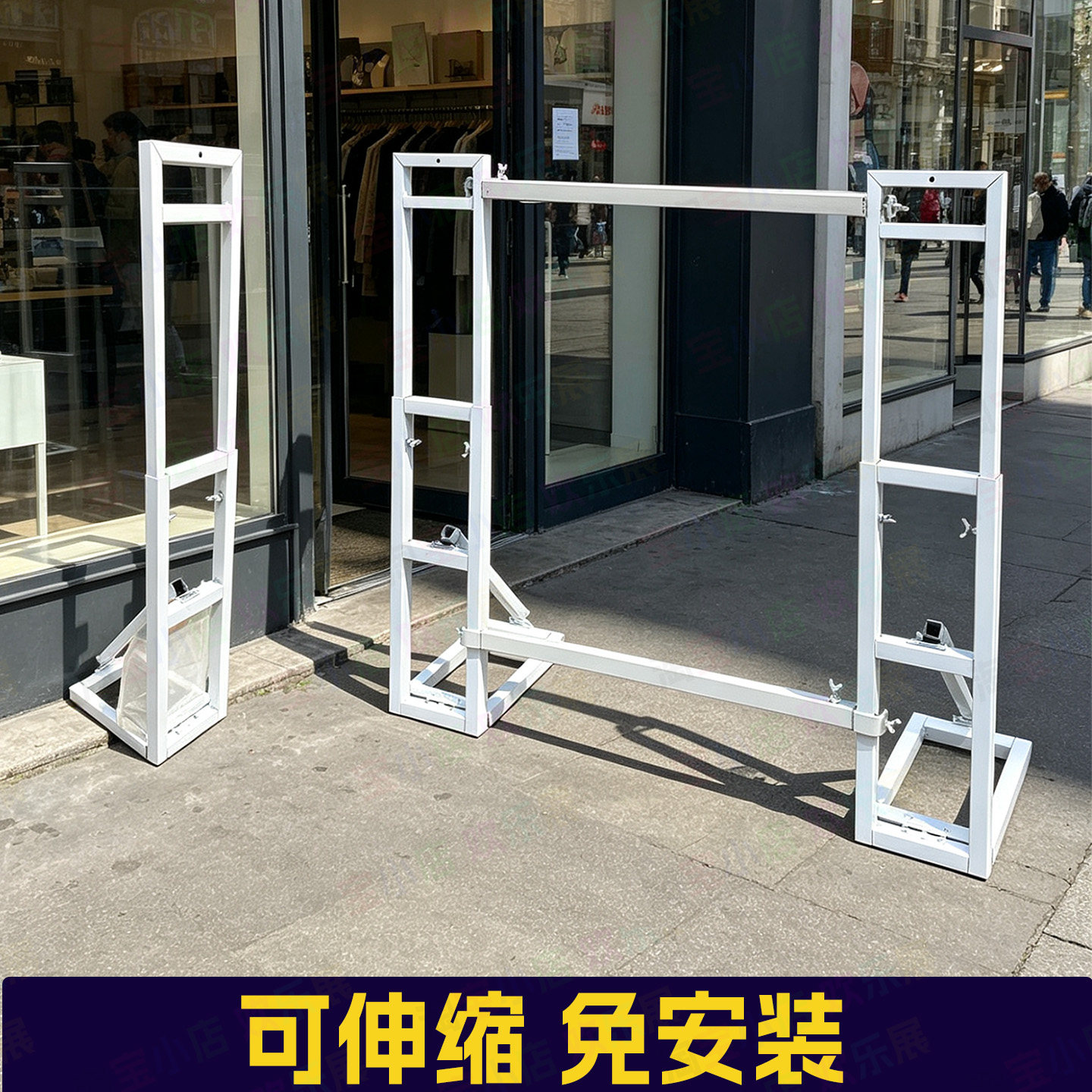 L型立杆折叠KT板提示牌