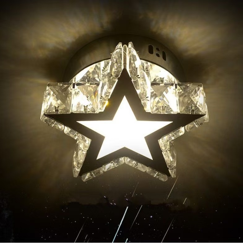 led星星天花射灯筒灯水晶入户