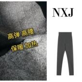 袜 NXJ 加厚保暖高腰坑条打底裤 微胖大码 241122 筷子腿