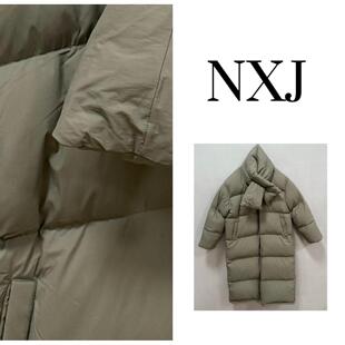 加长高克重羽绒外套 欧货订单宽松大版 微胖大码 25107 豆沙绿