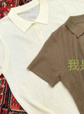 【知识分子白】微胖大码 无边polo特种纱超薄短袖女  260521
