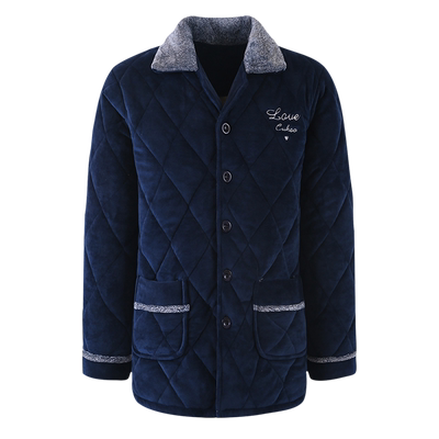 男三层夹棉珊瑚绒单件上衣冬季