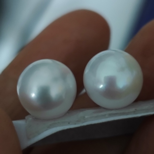 超大天然无核珍珠吊坠戒指珠散珠14-15mm无孔半成品可订制款式