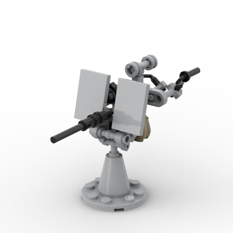 国产积木益智拼装迷你机枪玩具