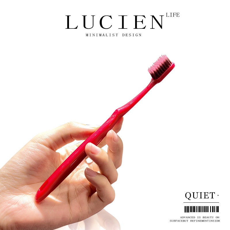 LUCIEN LIFE 结婚红色牙刷一对礼盒高级软毛深层清洁情侣牙刷杯子