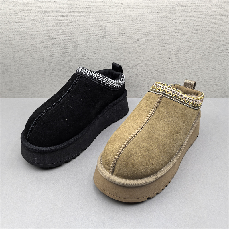 2025冬季新款时尚女鞋潮流厚底轻便运动休闲跑步鞋真皮磨砂皮短靴