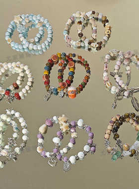 新中式手串景德镇陶瓷手串古风手链高级感国风首饰女生生日礼物