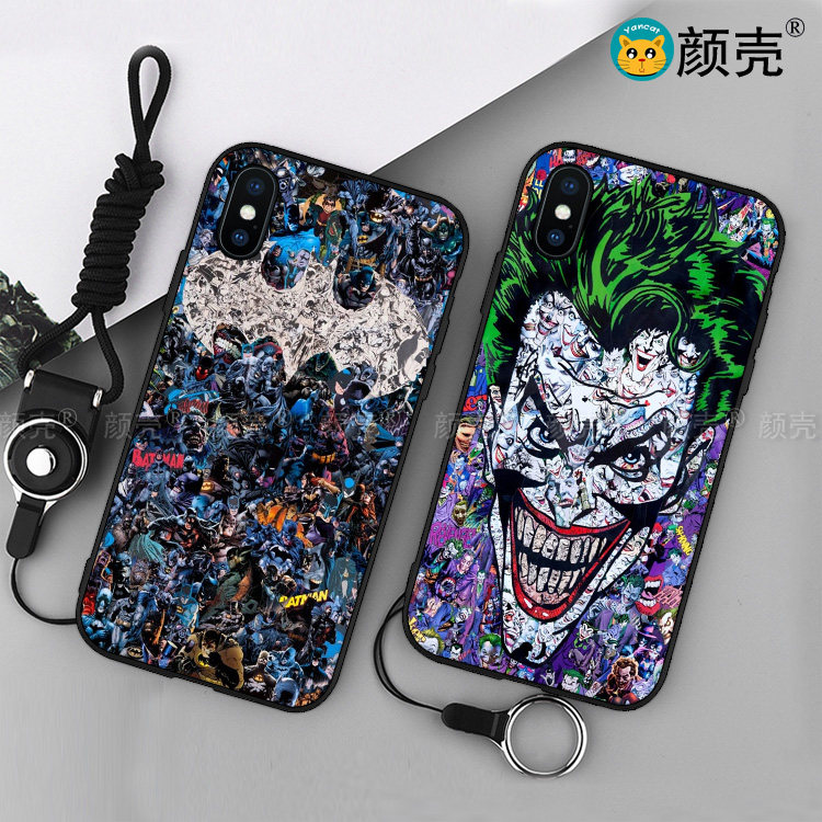 蝙蝠侠/小丑电影XR适用11PROMAX手机壳7/8plus软壳iphoneXS防摔6S