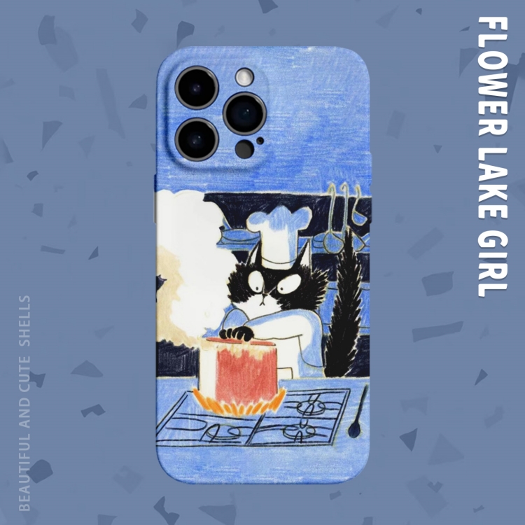 美食家_趣味厨师猫咪适用iPhone16_15promax手机壳华为nova13软壳iqooneo9苹果14_13vivoS19小米14红米k70pro