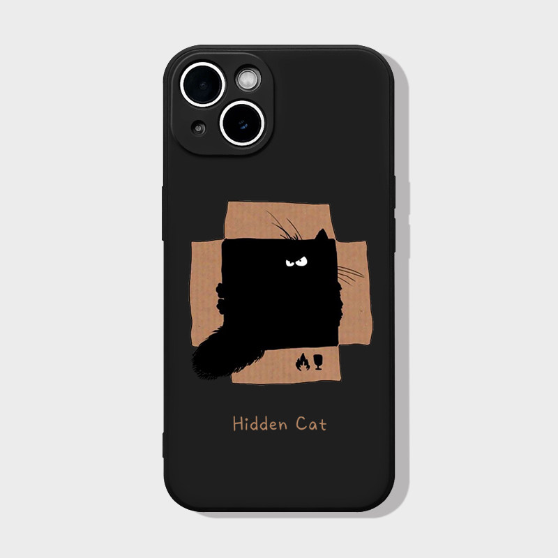 暗中观察猫~创意画iPhone17苹果15promax全包p80小米14新款nova12适用oppo荣耀90vivo硅胶