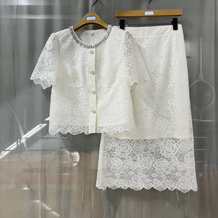 亮片蕾丝花边两件套裙潮 涟F25B T1126商场专卖2025夏时尚 新品 女装
