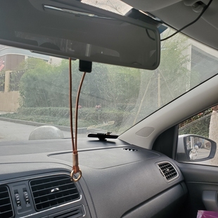 3mm牛皮绳汽车钥匙扣车内后视镜挂绳钩饰车载一路平安配件链活扣