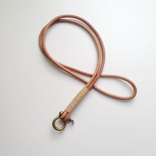 纯天然本色牛皮绳钥匙扣编织汽车圈链礼物包包挂件防丢挂脖耳机盒