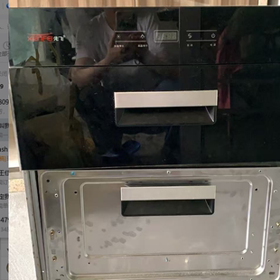 先飞消毒碗柜配件黑色钢化玻璃抽屉面板门板破碎更换维修