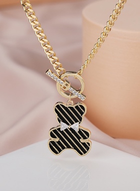 丽银时尚休闲风明星同款短粗项链