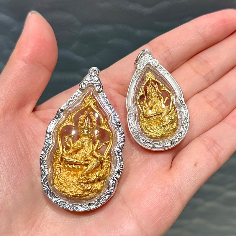 泰国佛牌 龙婆禅南骑象四面佛 骑凤四面2561众师版男女款吊坠正品