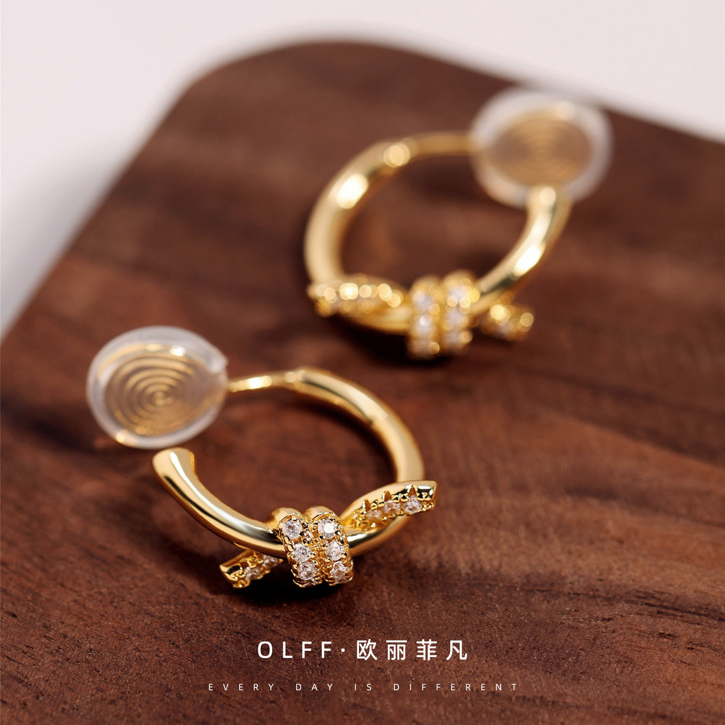 无痛耳夹小众设计扭结无洞小耳圈