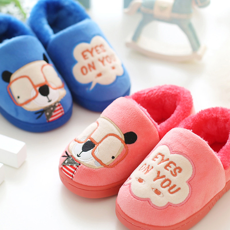 Pantoufles enfants en autre pour hiver - semelle caoutchouc naturel - Ref 1005693 Image 5