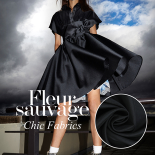 欧洲设计师  经典黑色欧根纱布料  流光纱面料  裙纱 夏季防晒衣