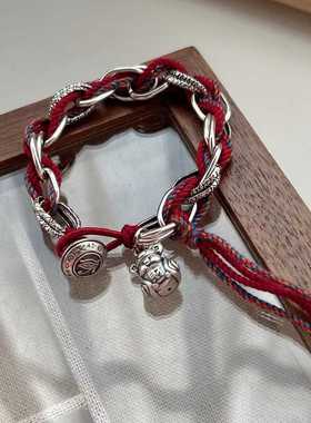 本命年新款搭配红绳手链925纯银
