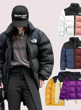 25新美版现TheNorthFace北面羽绒服1996黑蓝韩版男女tnf冬季正品