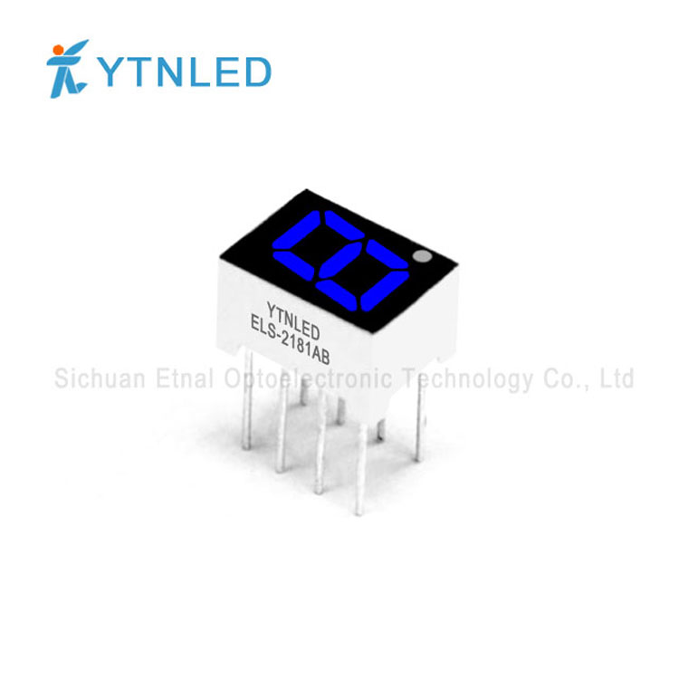 ELS-2181AB,ELS-2181BB,0.28英寸1位共阴共阳蓝色数码管YTNLED