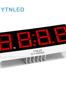 ELF-5463AS,ELF-5463BS,0.56英寸4位D2-D6共阴阳红色数码管YTNLED
